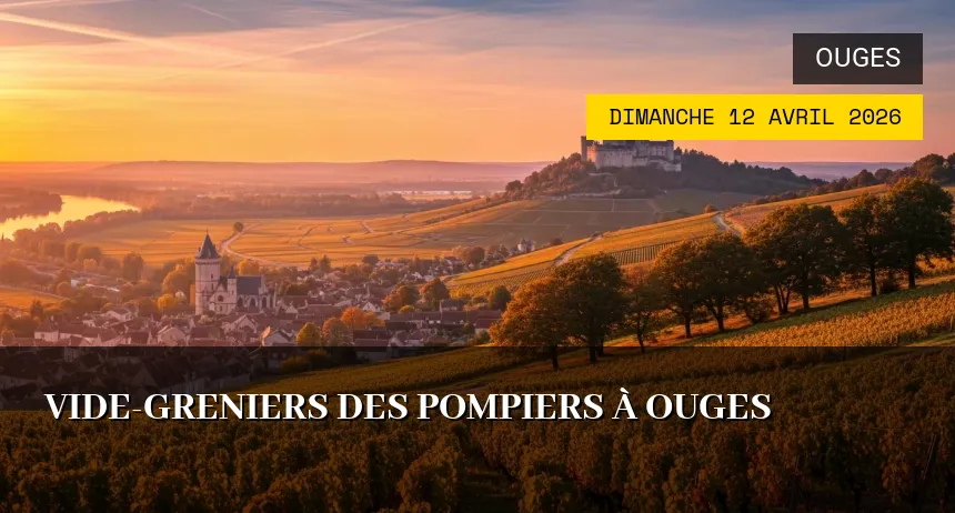 Affiche de l'événement : Vide-greniers des Pompiers à Ouges