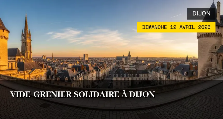 Affiche de l'événement : Vide-grenier Solidaire à Dijon