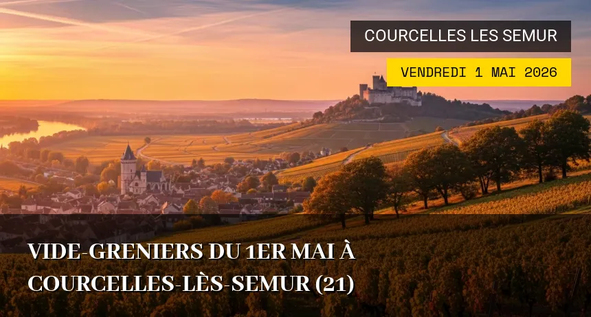 Affiche de l'événement : Vide-greniers du 1er Mai à Courcelles-lès-Semur (21)