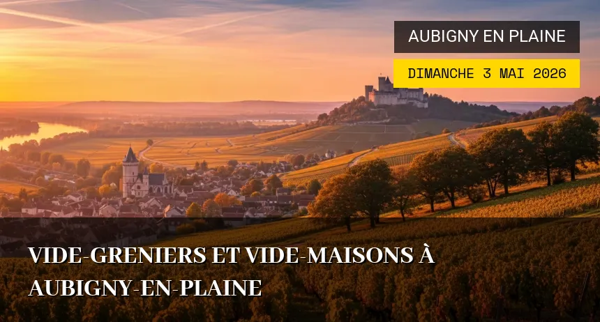 Affiche de l'événement : Vide-greniers et Vide-maisons à Aubigny-en-Plaine