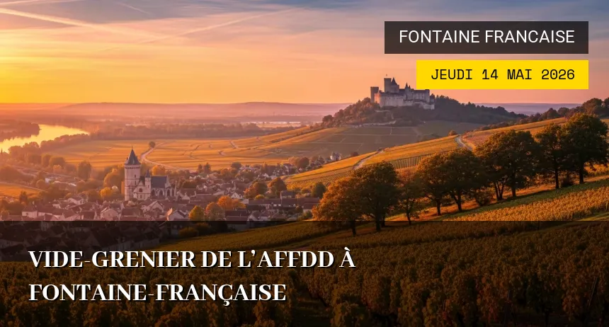 Affiche de l'événement : Vide-grenier de l&rsquo;AFFDD à Fontaine-Française