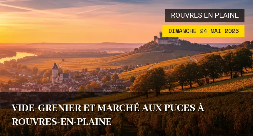 Affiche de l'événement : Vide-grenier et marché aux puces à Rouvres-en-Plaine