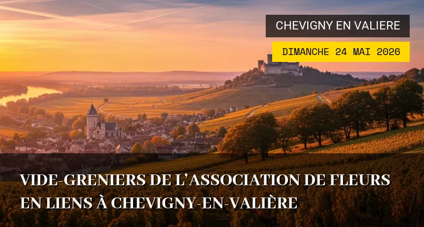 Affiche de l'événement : Vide-greniers de l&rsquo;association De fleurs en liens à Chevigny-en-Valière