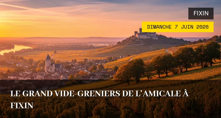 Affiche de l'événement : Le grand Vide-greniers de l&rsquo;Amicale à Fixin
