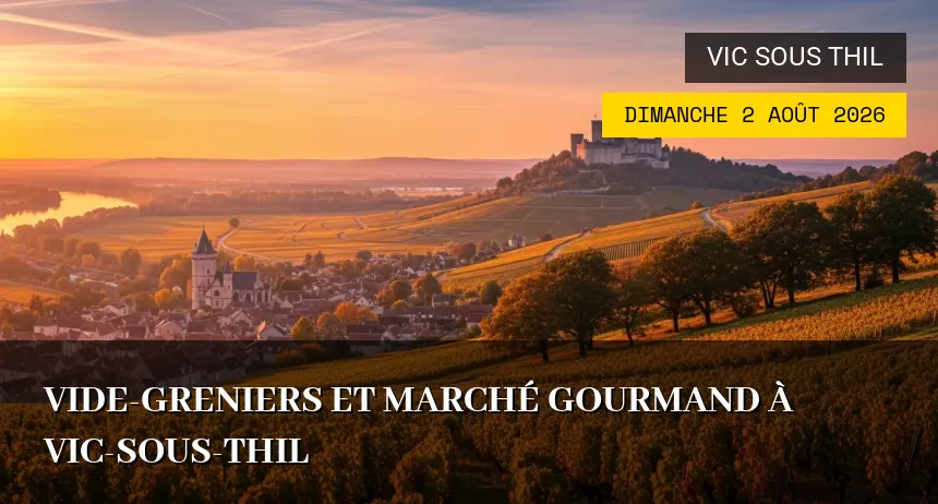 Affiche de l'événement : Vide-greniers et Marché Gourmand à Vic-sous-Thil