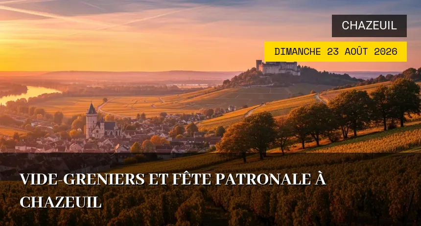 Affiche de l'événement : Vide-greniers et Fête Patronale à Chazeuil
