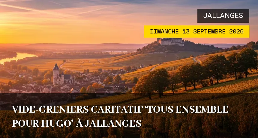 Affiche de l'événement : Vide-greniers caritatif &lsquo;Tous ensemble pour Hugo&rsquo; à Jallanges