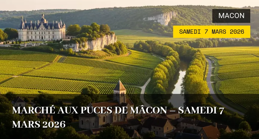Affiche de l'événement : Marché aux Puces de Mâcon – Samedi 7 Mars 2026