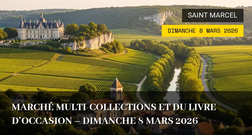 Affiche de l'événement : Marché multi-collections et du livre d&rsquo;occasion – Dimanche 8 Mars 2026