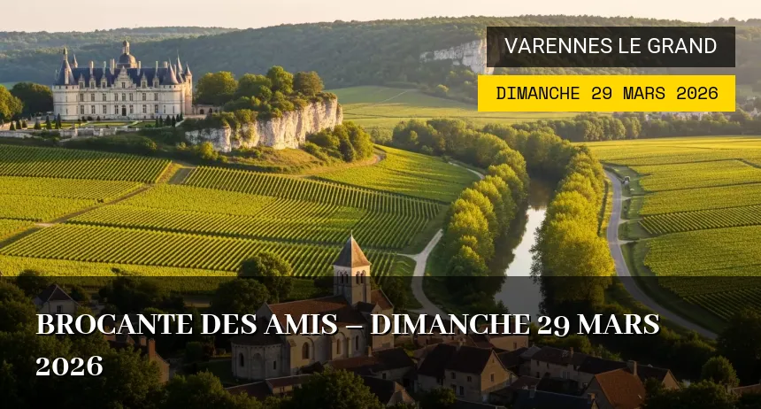 Affiche de l'événement : Brocante des Amis – Dimanche 29 Mars 2026