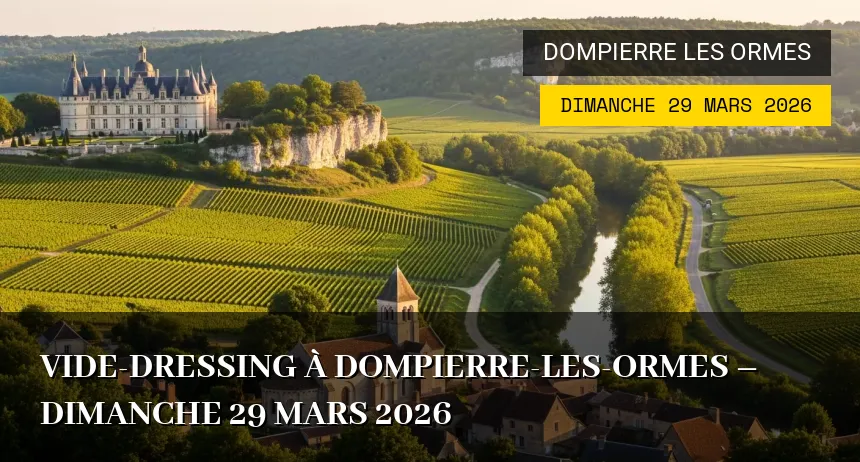 Affiche de l'événement : Vide-dressing à Dompierre-les-Ormes – Dimanche 29 Mars 2026