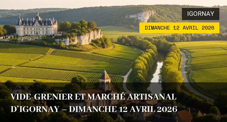 Affiche de l'événement : Vide-grenier et Marché Artisanal d&rsquo;Igornay – Dimanche 12 Avril 2026