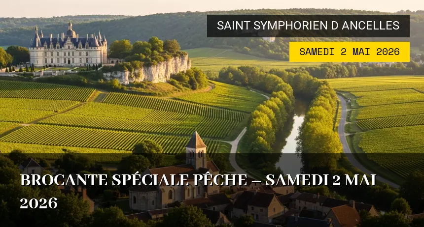 Affiche de l'événement : Brocante Spéciale Pêche – Samedi 2 Mai 2026