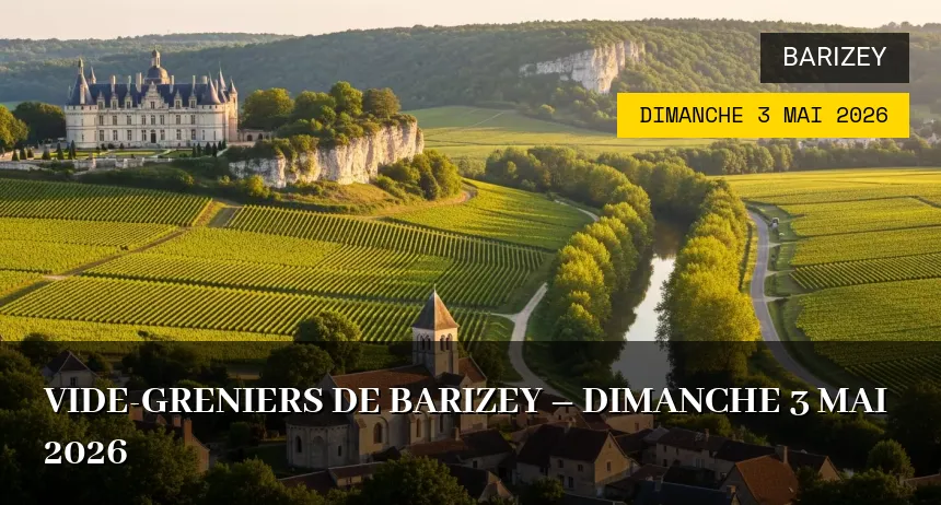 Affiche de l'événement : Vide-greniers de Barizey – Dimanche 3 Mai 2026