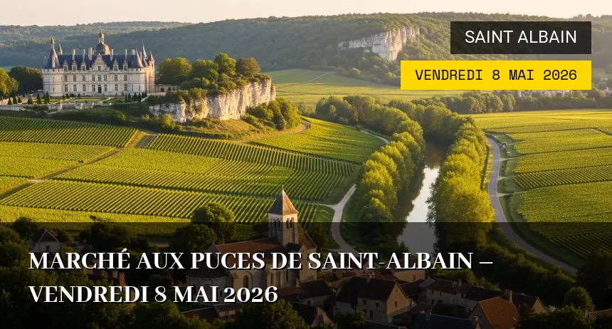 Affiche de l'événement : Marché aux puces de Saint-Albain – Vendredi 8 Mai 2026