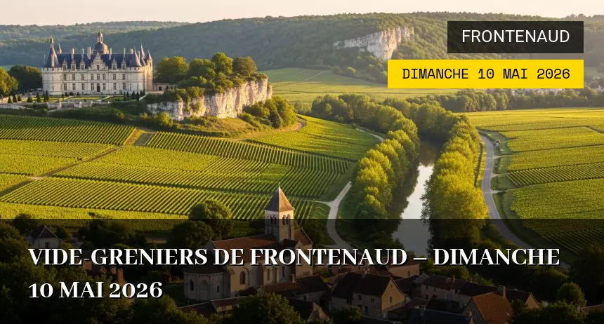 Affiche de l'événement : Vide-greniers de Frontenaud – Dimanche 10 Mai 2026