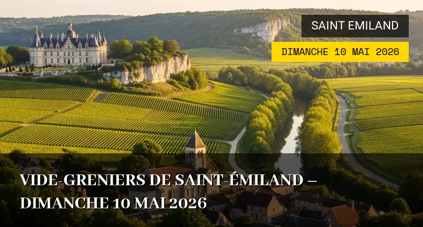 Affiche de l'événement : Vide-greniers de Saint-Émiland – Dimanche 10 Mai 2026