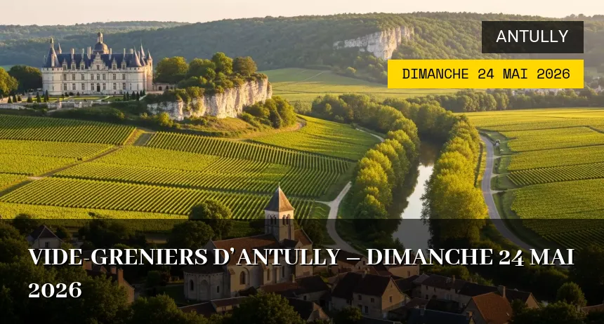 Affiche de l'événement : Vide-greniers d&rsquo;Antully – Dimanche 24 Mai 2026