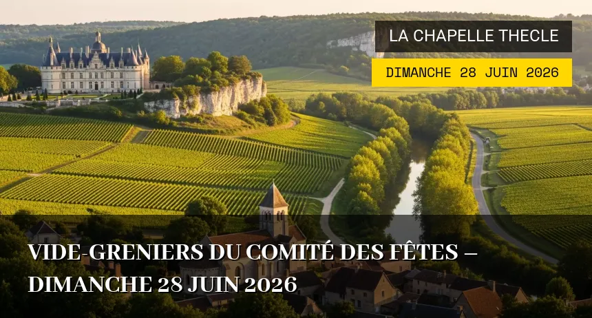 Affiche de l'événement : Vide-greniers du Comité des Fêtes – Dimanche 28 Juin 2026