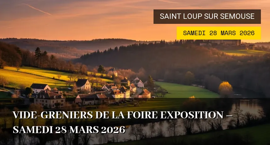 Affiche de l'événement : Vide-greniers de la Foire Exposition – Samedi 28 Mars 2026