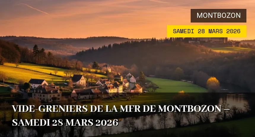 Affiche de l'événement : Vide-greniers de la MFR de Montbozon – Samedi 28 Mars 2026