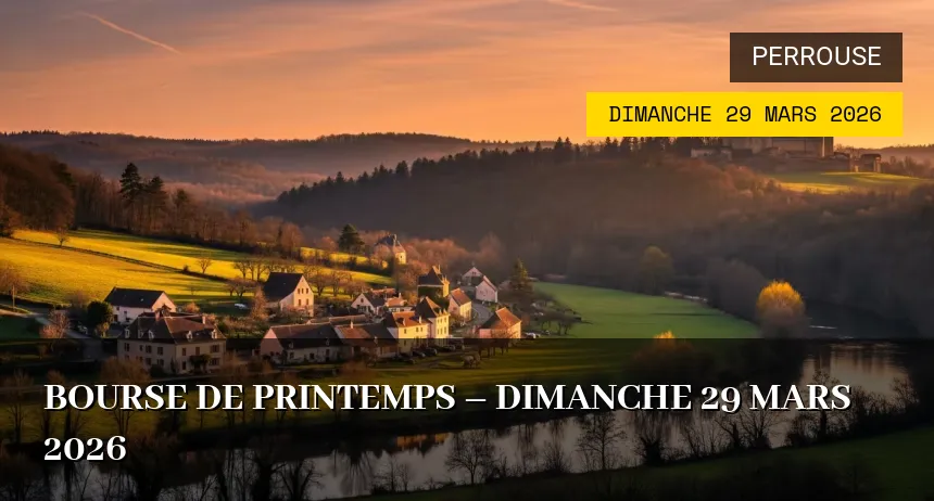 Affiche de l'événement : Bourse de printemps – Dimanche 29 Mars 2026