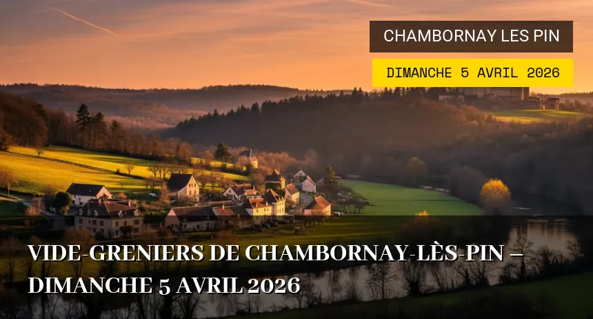 Affiche de l'événement : Vide-greniers de Chambornay-lès-Pin – Dimanche 5 Avril 2026