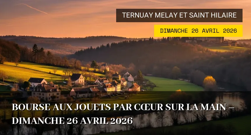 Affiche de l'événement : Bourse aux jouets par Cœur sur la Main – Dimanche 26 Avril 2026