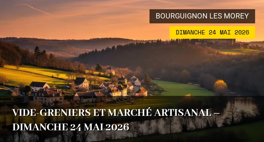 Affiche de l'événement : Vide-greniers et Marché Artisanal – Dimanche 24 Mai 2026