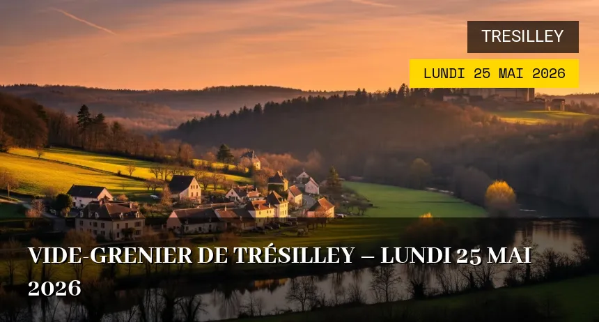 Affiche de l'événement : Vide-grenier de Trésilley – Lundi 25 Mai 2026