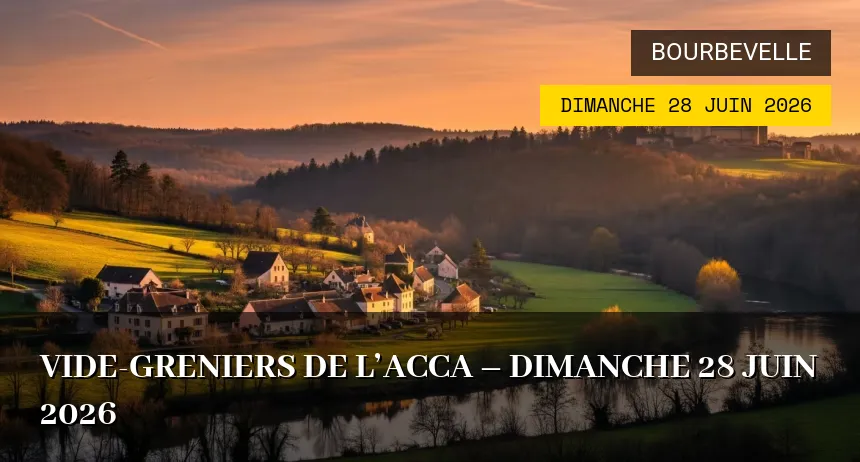 Affiche de l'événement : Vide-greniers de l&rsquo;ACCA – Dimanche 28 Juin 2026