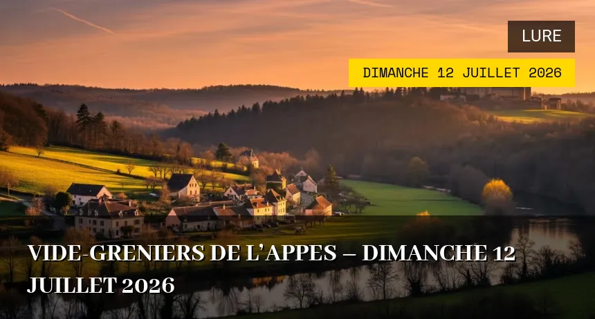 Affiche de l'événement : Vide-greniers de l&rsquo;APPES – Dimanche 12 Juillet 2026