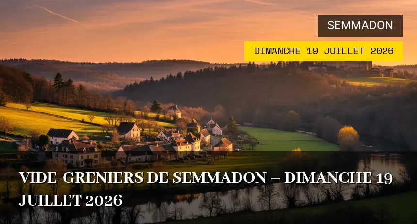 Affiche de l'événement : Vide-greniers de Semmadon – Dimanche 19 Juillet 2026