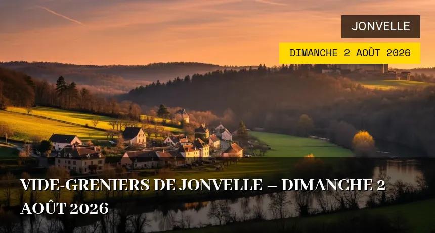 Affiche de l'événement : Vide-greniers de Jonvelle – Dimanche 2 Août 2026