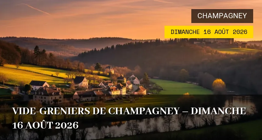 Affiche de l'événement : Vide-greniers de Champagney – Dimanche 16 Août 2026