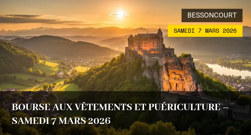 Affiche de l'événement : Bourse aux vêtements et puériculture – Samedi 7 Mars 2026