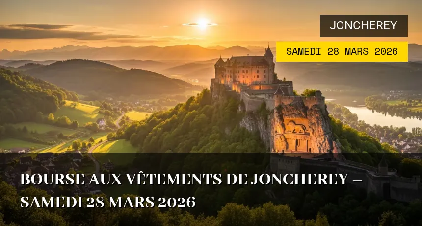Affiche de l'événement : Bourse aux vêtements de Joncherey – Samedi 28 Mars 2026