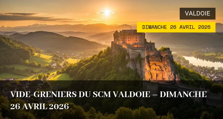 Affiche de l'événement : Vide-greniers du SCM Valdoie – Dimanche 26 Avril 2026