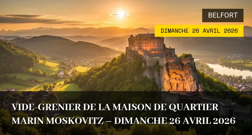 Affiche de l'événement : Vide-grenier de la Maison de Quartier Marin Moskovitz – Dimanche 26 Avril 2026
