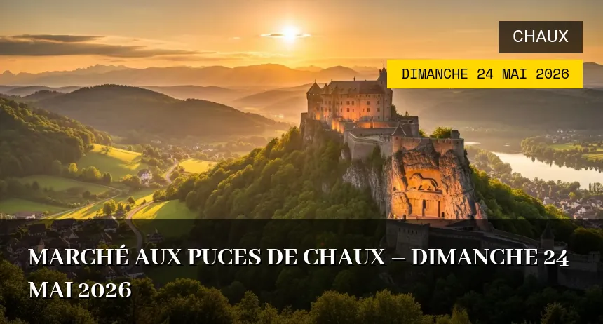 Affiche de l'événement : Marché aux Puces de Chaux – Dimanche 24 Mai 2026