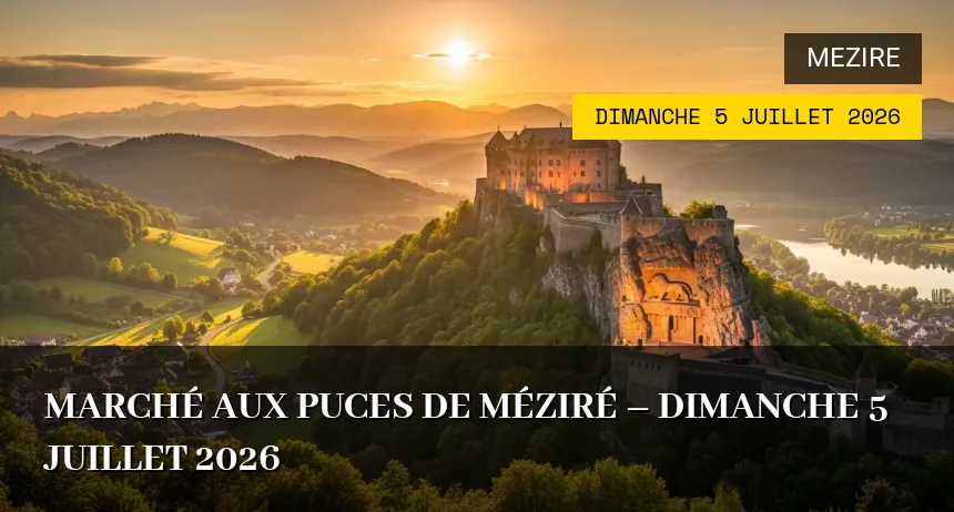 Affiche de l'événement : Marché aux puces de Méziré – Dimanche 5 Juillet 2026