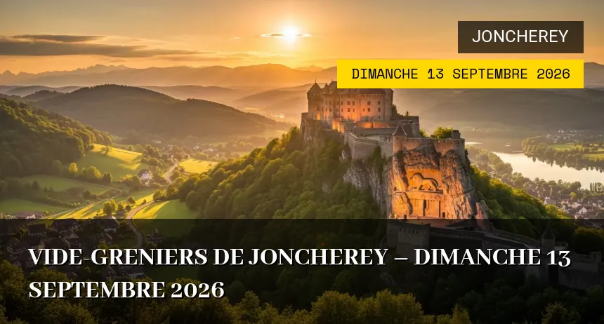 Affiche de l'événement : Vide-greniers de Joncherey – Dimanche 13 Septembre 2026