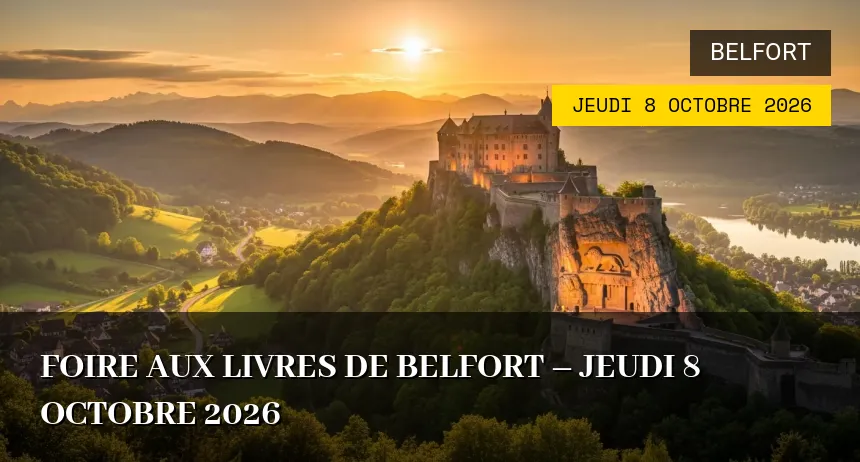 Affiche de l'événement : Foire aux Livres de Belfort – Jeudi 8 Octobre 2026