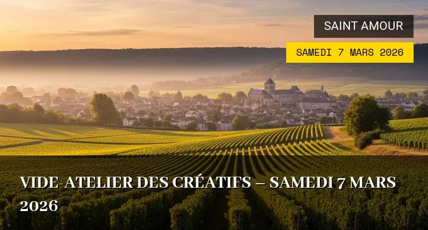 Affiche de l'événement : Vide-atelier des Créatifs – Samedi 7 Mars 2026