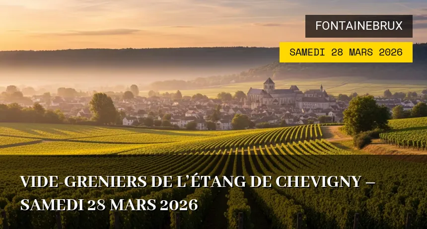 Affiche de l'événement : Vide-greniers de l&rsquo;étang de Chevigny – Samedi 28 Mars 2026