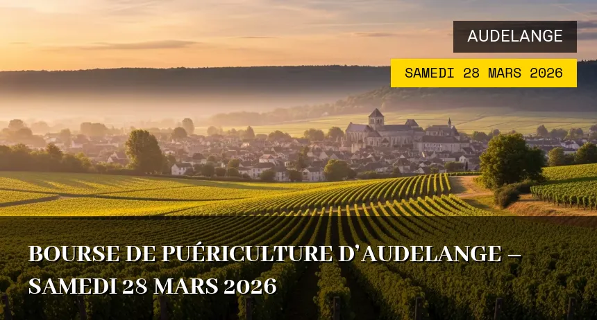 Affiche de l'événement : Bourse de Puériculture d&rsquo;Audelange – Samedi 28 Mars 2026