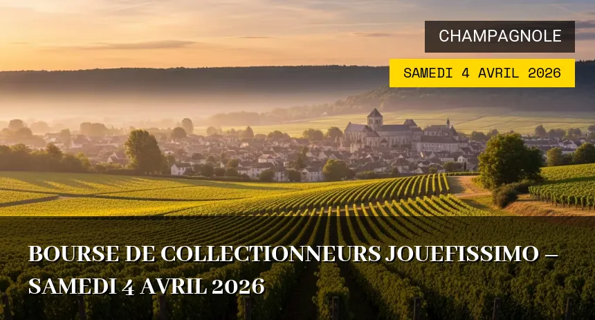 Affiche de l'événement : Bourse de collectionneurs Jouefissimo – Samedi 4 Avril 2026