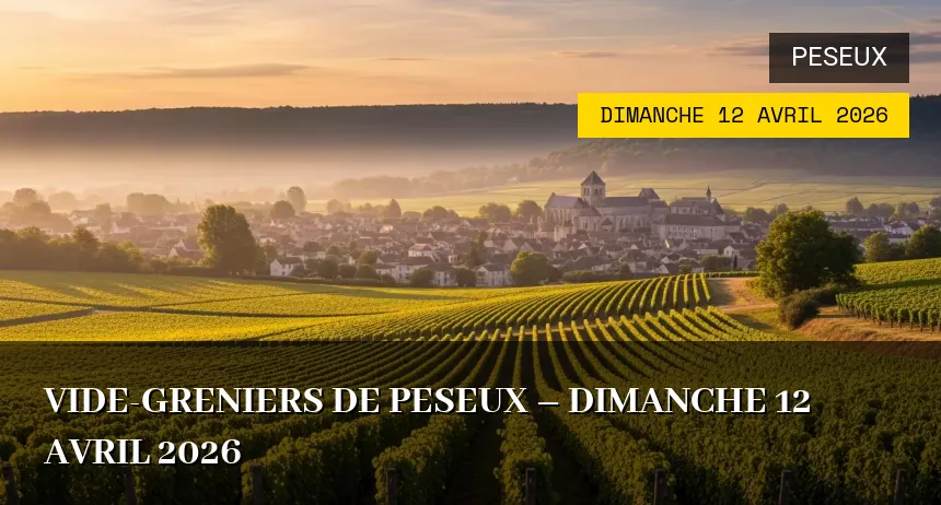 Affiche de l'événement : Vide-greniers de Peseux – Dimanche 12 Avril 2026