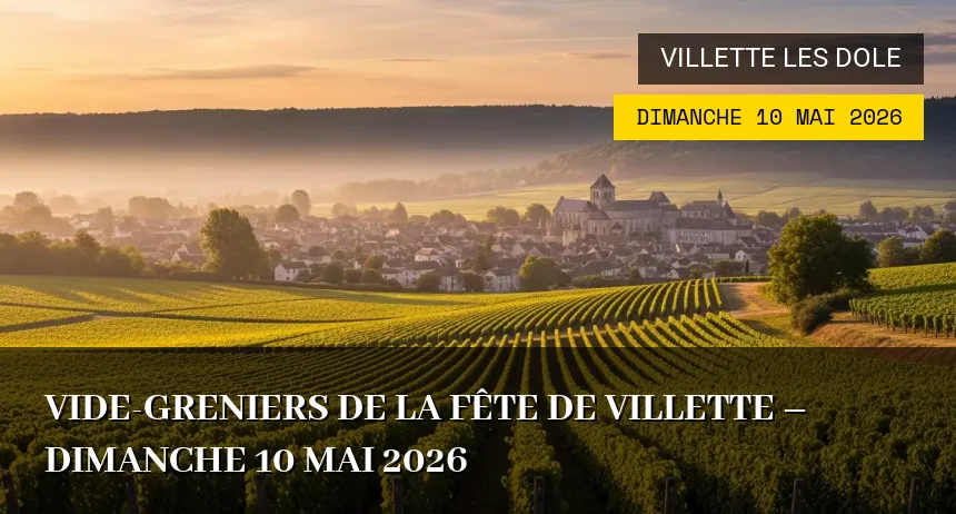 Affiche de l'événement : Vide-greniers de la Fête de Villette – Dimanche 10 Mai 2026