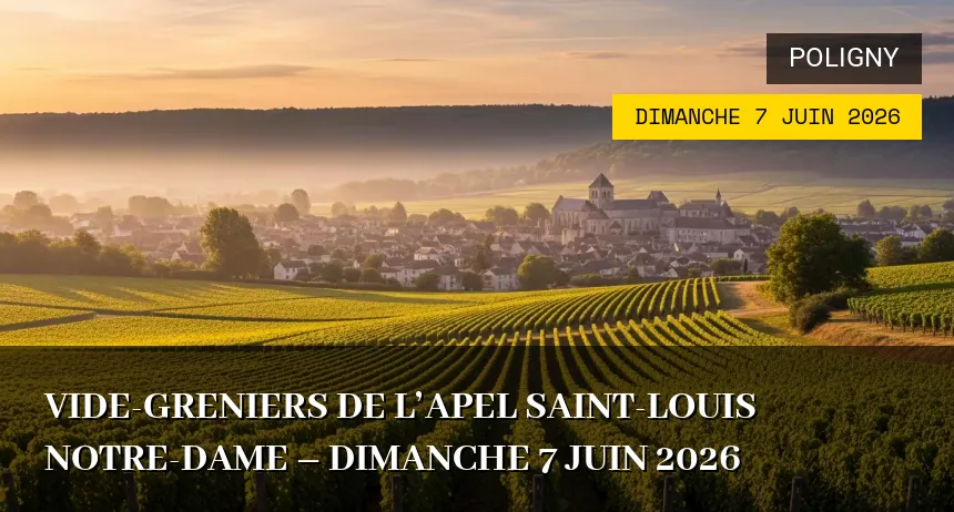 Affiche de l'événement : Vide-greniers de l&rsquo;APEL Saint-Louis Notre-Dame – Dimanche 7 Juin 2026